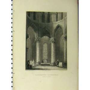   C1850 Canterbury Cathedral Becket Crown Winkles Print