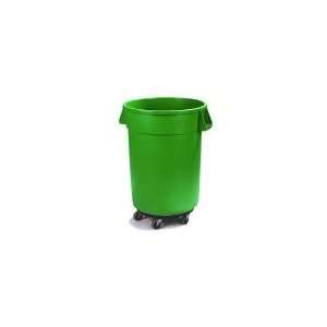    Gallon Round Waste Container w/ Dolly, Green