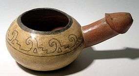 Precolumbian Moche Canchero with Phallus, Phallic Vase  