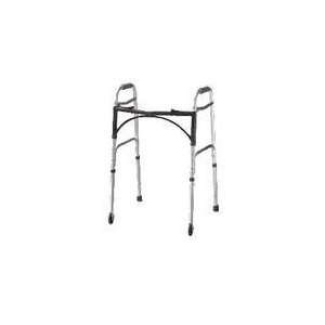 Drive Medical Deluxe Folding Walker for Adult Two Button with 3 Inches 