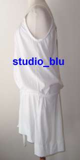ANN DEMEULEMEESTER White Cotton Belted Button Dress 38 6  