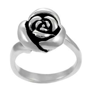  Sterling Silver Rose Ring Jewelry