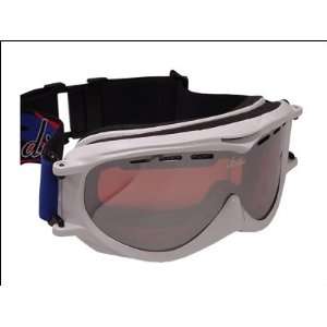  Divine FROST Snow Goggles   Shiny White Frame/Silver Flash Rose 