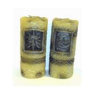  Detailed Set Of 2 High Quality Cylindrical Candles(Pack Of 
