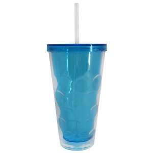  Tropix 22 oz. Blue Beverage Tumbler With Straw Kitchen 