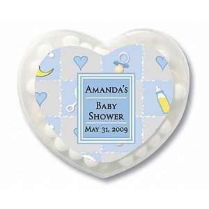 Wedding Favors Blue Hearts, Moons, and Pacifiers Design Personalized 