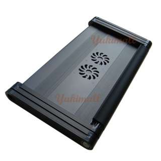 New Adjustable Foldable Laptop Table w/Cooling Fans Portable Computer 