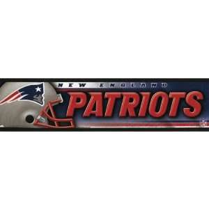  New England Patriots   Helmet & Name Bumper Sticker 