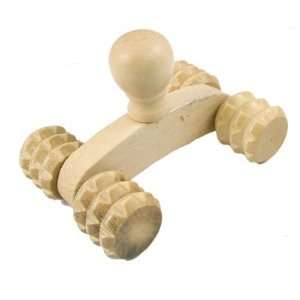  Health Care Wooden Rolling Wheels Body Hand Arm Massager 