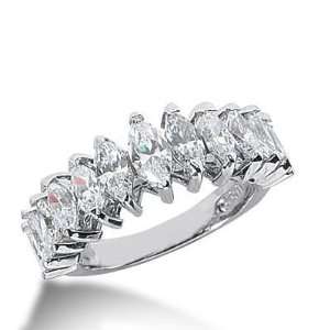  Diamond Wedding Ring 6 Marquise Cut 0.00 ct 4 Marquise Cut 