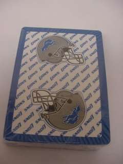DECKS DETROIT LIONS NFL PLAYING CARDS AND 5 DICE SET BICYCLE BRAND 