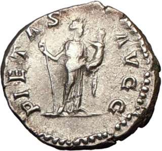   wife of CARCALLA 203AD Genuine Ancient Silver Roman Coin Pietas w baby