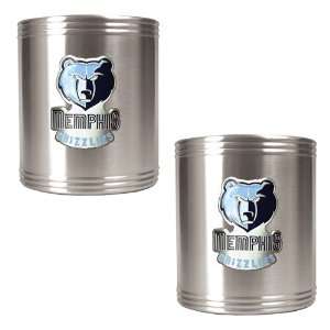  Memphis Grizzlies NBA 2pc Stainless Steel Can Holder Set 