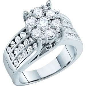   14k White Gold 2 Ct Diamond Round Cut Ring Rodeo Jewels Co Jewelry