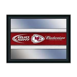   City Chiefs Budweiser & Bud Light NFL Beer Mirror 
