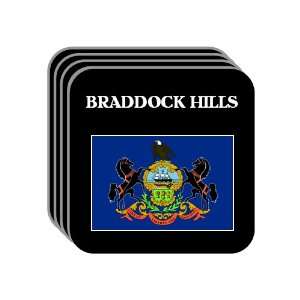  US State Flag   BRADDOCK HILLS, Pennsylvania (PA) Set of 4 