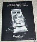 1980 LAir du Temps perfume Nina Ricci PAPER 1 PAGE AD