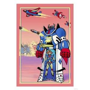  Warrior Robot Giclee Poster Print, 12x16