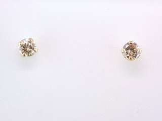 Genuine Diamond .40ct 14K Yellow Gold Stud Earrings Jewelry  