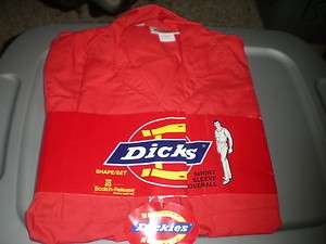 New Dickies Short Sleeve Coveralls #3399 Red 36 Short  