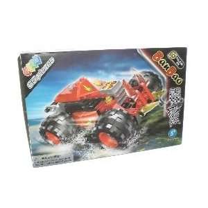    4wd Red Flaming Off Road Car Plastic Construction Toy Toys & Games