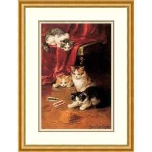  The Ball of Yarn by Alfred Brunel DeNeuville   Framed 