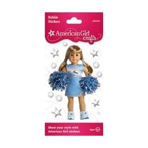 American Girl Bubble Stickers Cheerleader; 6 Items/Order 
