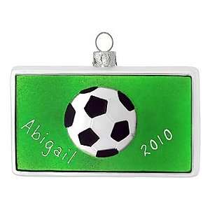  Personalized Soccer Field Glass Ornament
