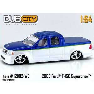  Dub City 164 Scale 2003 Blue /White Ford F 150 Supercrew 