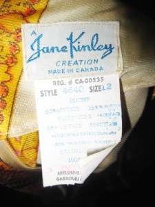   JANE KINLEY Quilted Funky RETRO MAXI Hippie Boho Dress, Size 12  