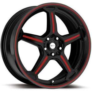 Focal F 01 18x8 Black Red Wheel / Rim 5x100 & 5x4.5 with a 42mm Offset 
