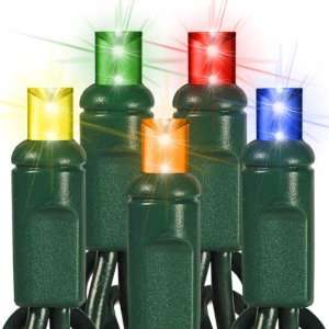 50) Bulbs   LED   Multi Color Frost Wide Angle Mini Christmas Lights 
