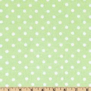  44 Wide Baby Bunting Polka Dots White/Mint Fabric By The 