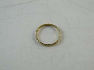   10K Solid Yellow Gold Childs Infant Baby Ring Antique Old  