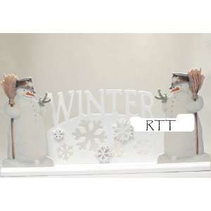  Kurt Adler Winter Two Snowmen Christmas Table Display 