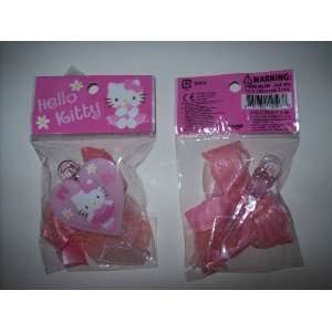 Hello Kitty Hair Accessory Set Clip Barrette Set of TWO 