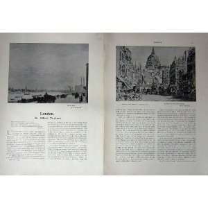  1909 ART JOURNAL CHELSEA REACH ST. PAULS LONDON WHARF 