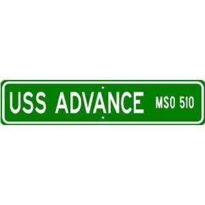  USS ADVANCE MSO 510 Street Sign   Navy Gift Ship Sailor 