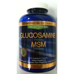  Vegetarian Glucosamine 1500mg MSM 1000mg 240 Vegecapsules 