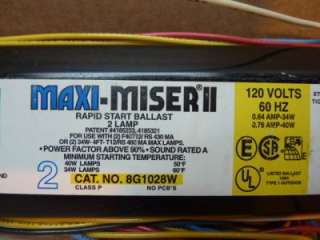 New Power Lighting Ballast 8G1028W Maxi Miser II #29524  