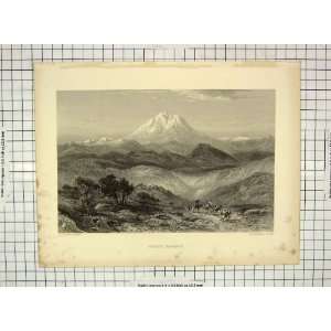  View Mount Hermon Mountains Bradshaw Harper Engraving 