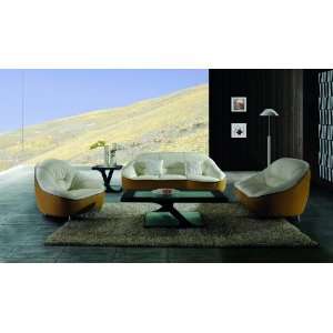 Modern Furniture  VIG  Modern Two Tone Leather Sofa Set  9007  