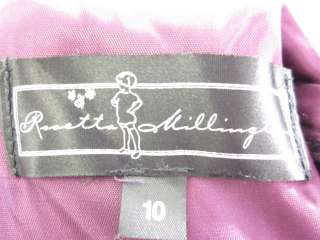 ROSETTA MILLINGTON Purple Velvet Dress Jacket Set Sz 10  