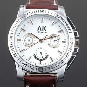    Homme White Dial men women XMAS GIFT quartz wrist Watch fashion /box