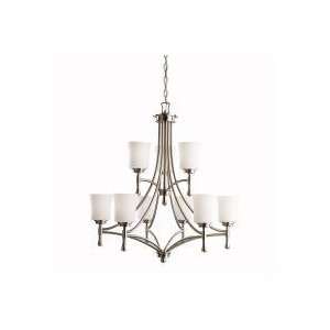 Wharton Collection 9 Light 33ö Brushed Nickel Finish Chandelier 2121 