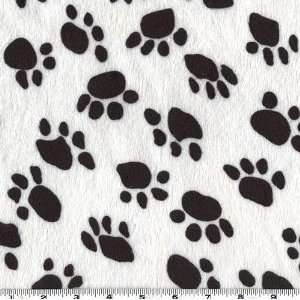  60 Wide Wavy Faux Fur Paws Black & White Fabric By The 