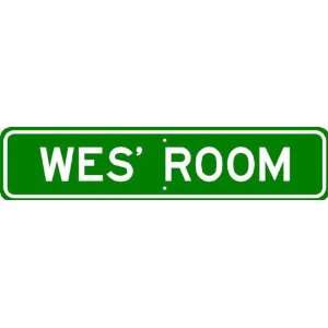  WES ROOM SIGN   Personalized Gift Boy or Girl, Aluminum 