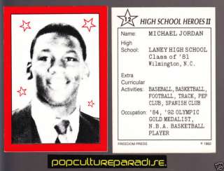 MICHAEL JORDAN High School Heroes Picture TRADING CARD  