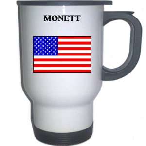  US Flag   Monett, Missouri (MO) White Stainless Steel Mug 