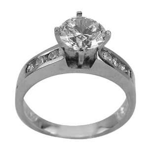Modern Diamond Engagement Ring With GIA CERTIFIED J I1 .33ct Center 
